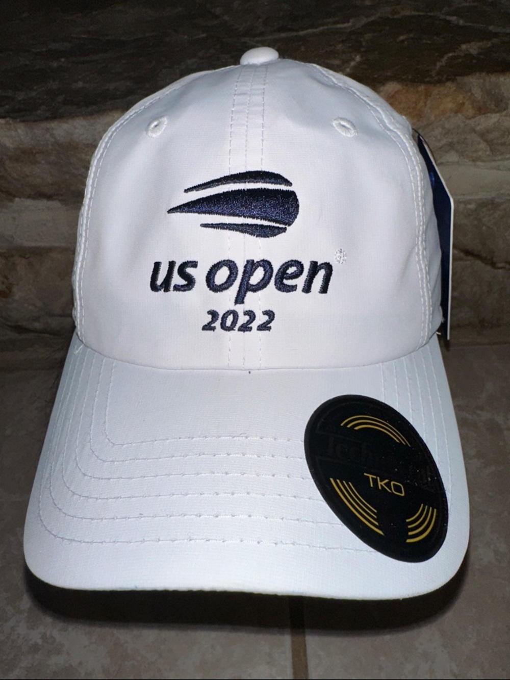 American Needle US Open 2022 New White Baseball Cap with Navy Logo